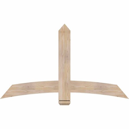 Ekena Millwork Bellingham Smooth Timber Gable Bracket, Douglas Fir, 60"W x 35"H x 1 1/2"D x 5 1/2"F, 14/12 Pitch GBW060X35X0206BEL00SDF